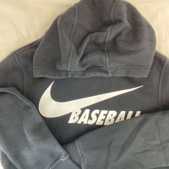 Nike Baseball Hoodie Black White Youth Size Medium - Picture 6 of 11